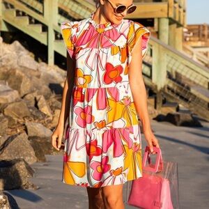 Crosby by Mollie Burch Millie Dress in Topic Blooms XS